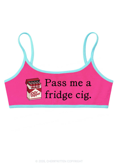 Pass Me A Fridge Cig Red Drinks Y2K Super Crop Cami Cherrykitten