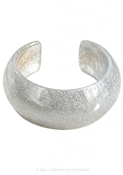 Glitter Candy Color Y2K Open Bangle Cherrykitten