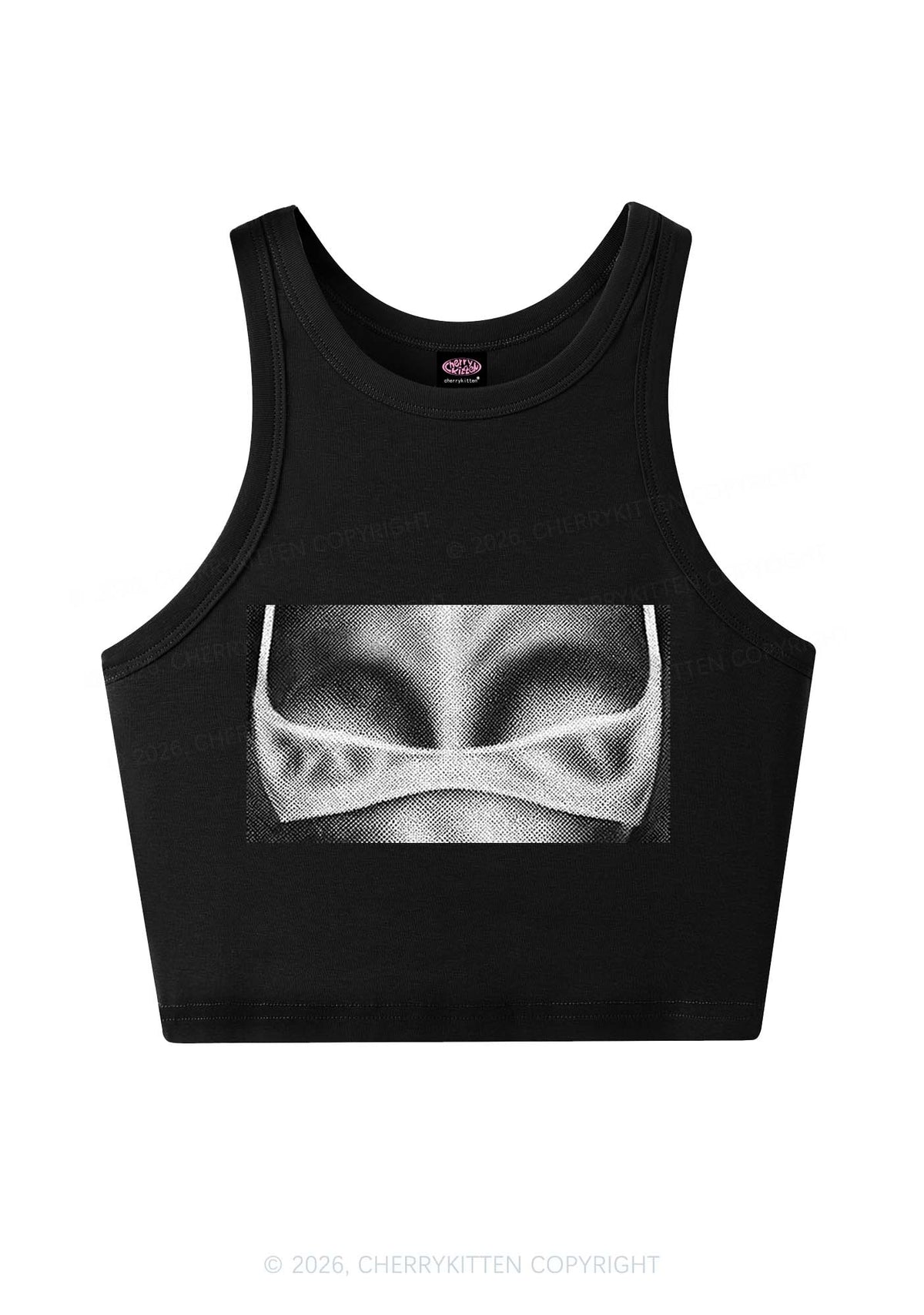 Lingerie Bxxbs Y2K Crop Tank Top Cherrykitten