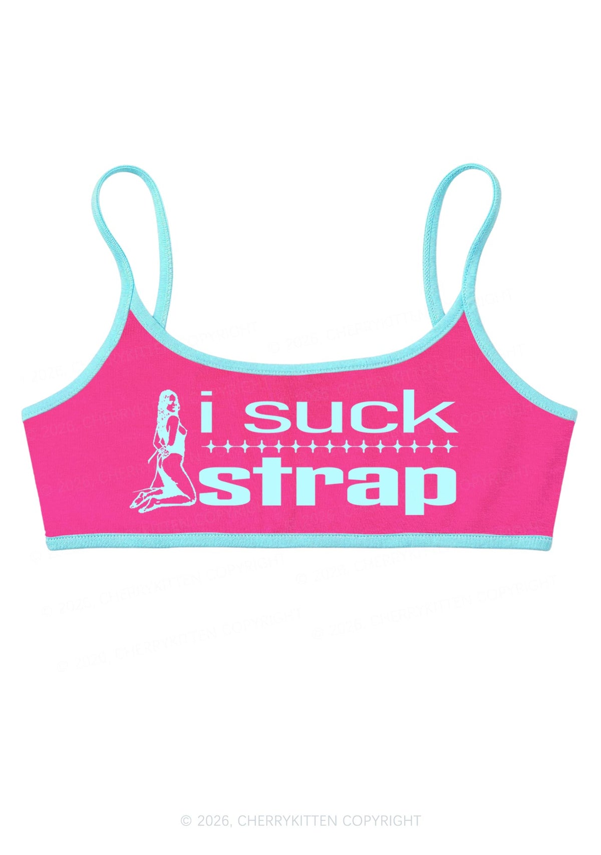 I Suck Strap Y2K Super Crop Cami Cherrykitten