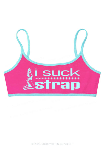 I Suck Strap Y2K Super Crop Cami Cherrykitten
