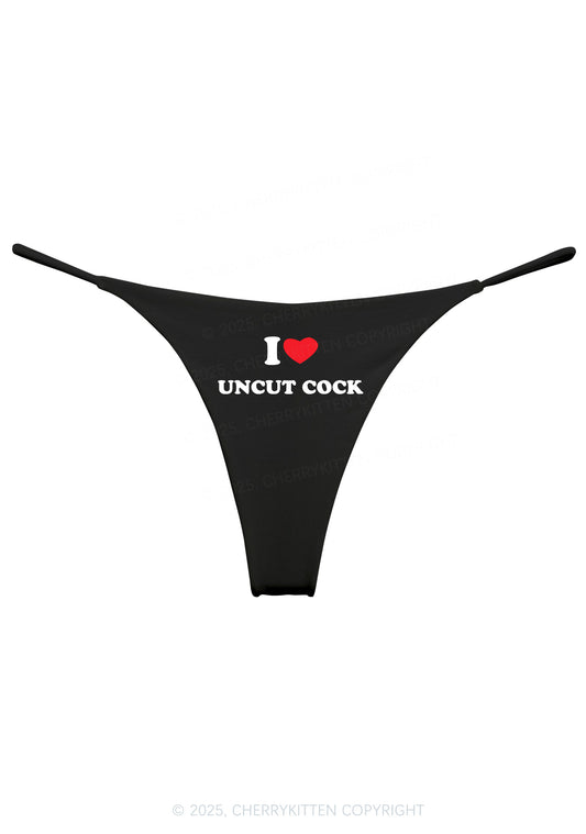 I Love Uncut Cxck Y2K Bikini String Thong Cherrykitten