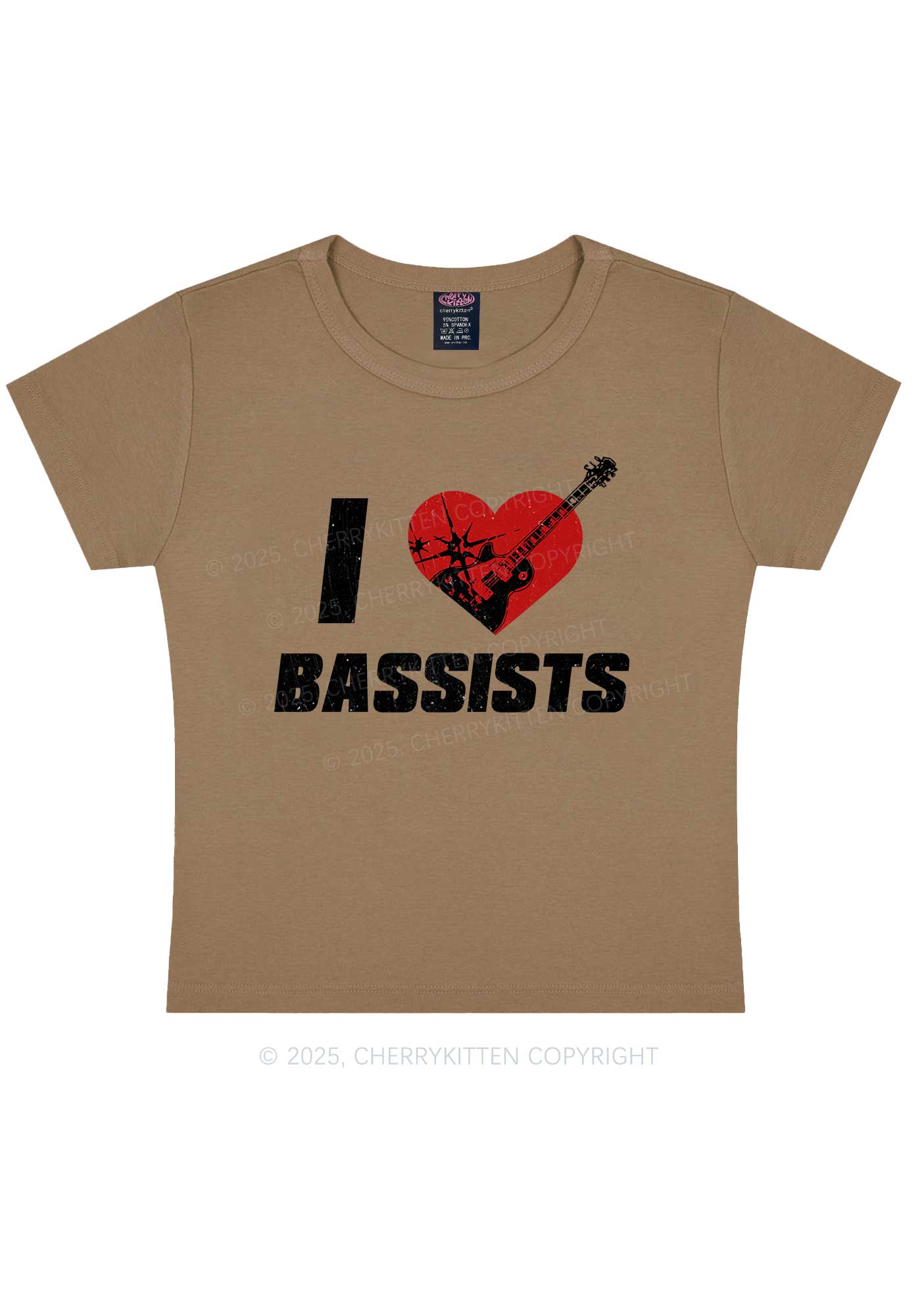 I Love Bassists Y2K Baby Tee Cherrykitten