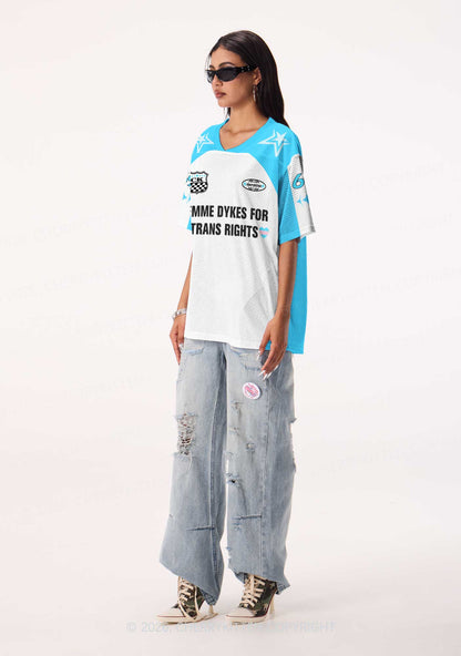Femme Dykes For Trans Rights Pride Y2K Sport Jersey Shirts Cherrykitten
