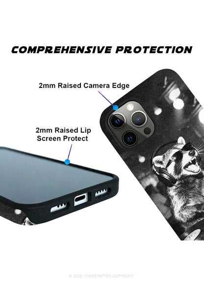 DJ Raccoon Turntable Y2K Phone Case Cherrykitten