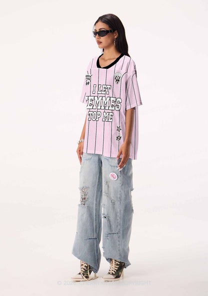I Let Femmes Top Me Pride Y2K Sport Jersey Shirts Cherrykitten