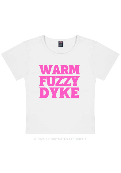 Warm Fuzzy Dyke Y2K Baby Tee Cherrykitten