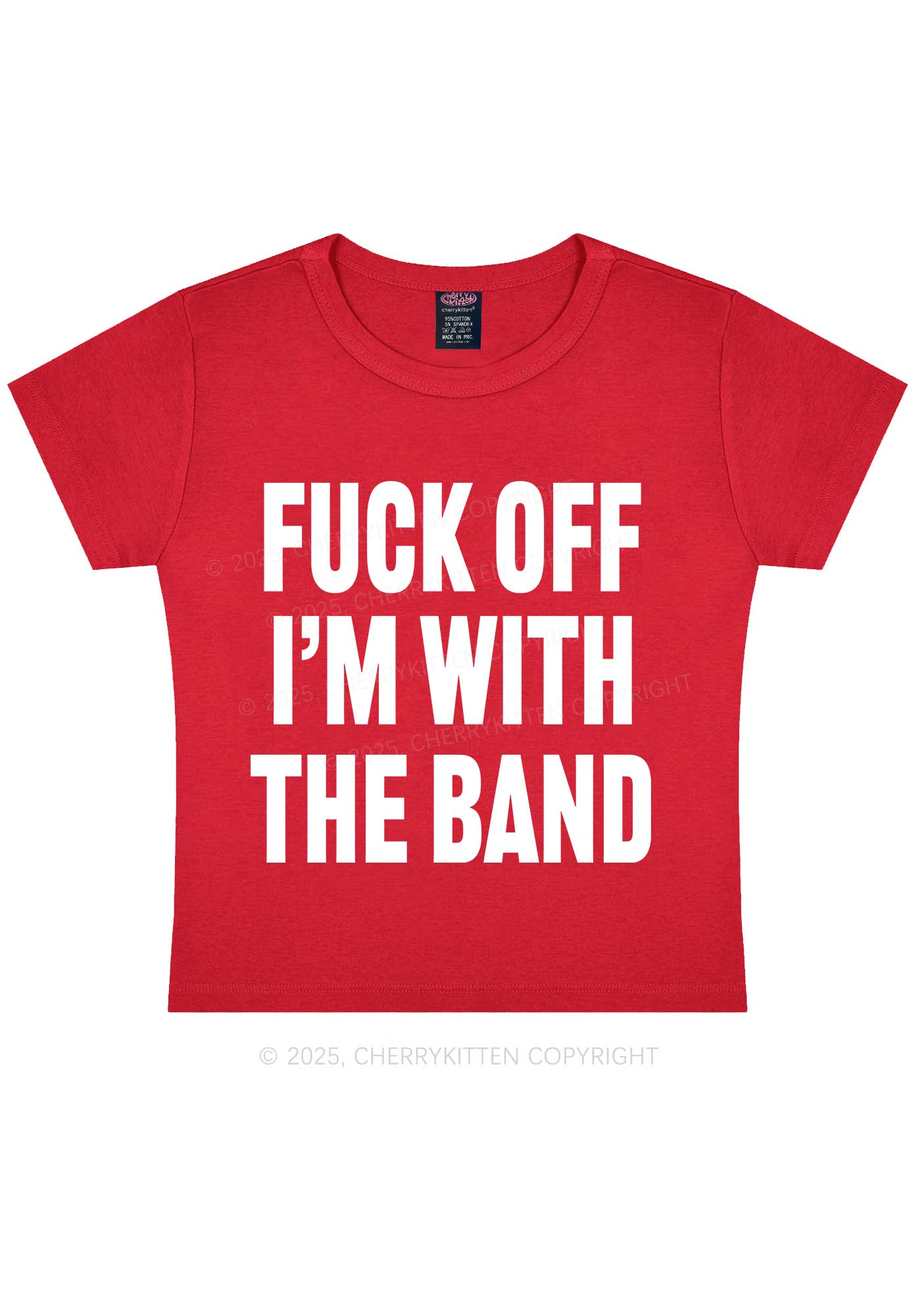Im With The Band Y2K Baby Tee Cherrykitten