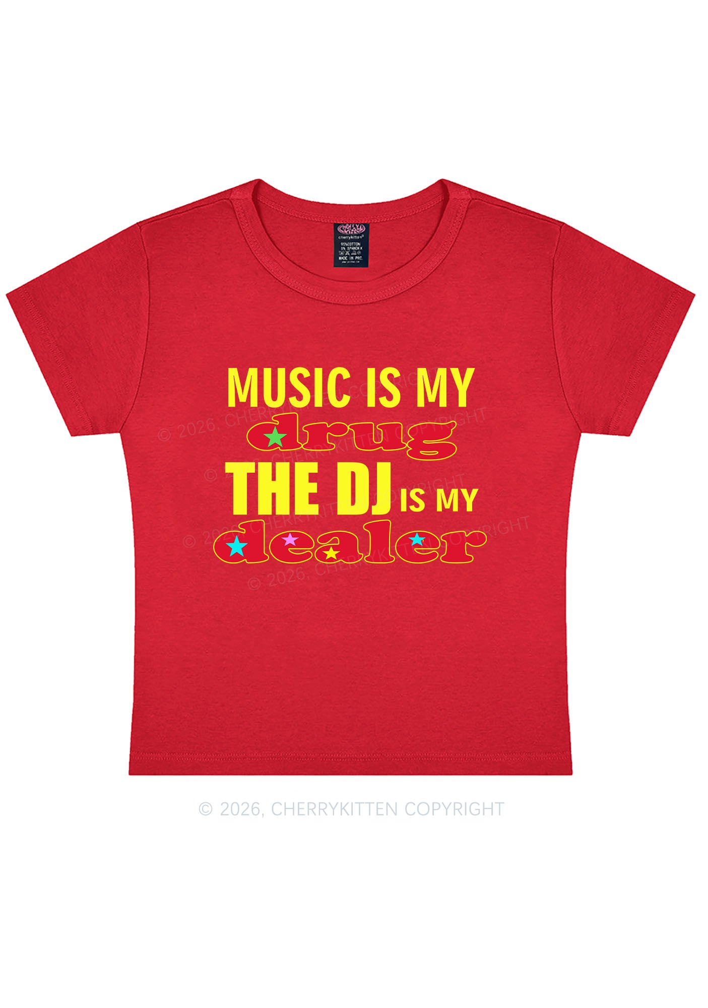 Music Is My Drxg Y2K Baby Tee Cherrykitten