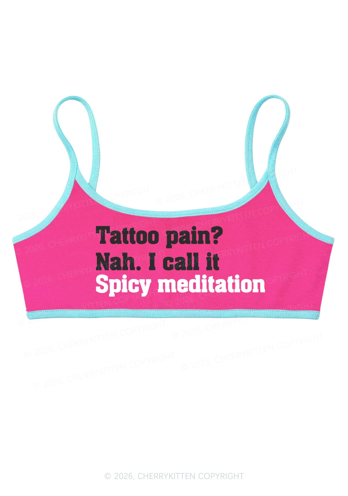Tattoo Pain Spicy Meditation Y2K Super Crop Cami Cherrykitten