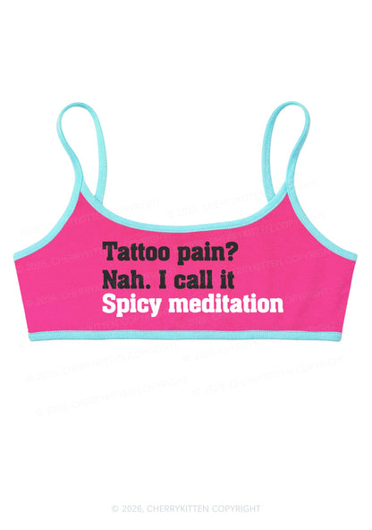 Tattoo Pain Spicy Meditation Y2K Super Crop Cami Cherrykitten