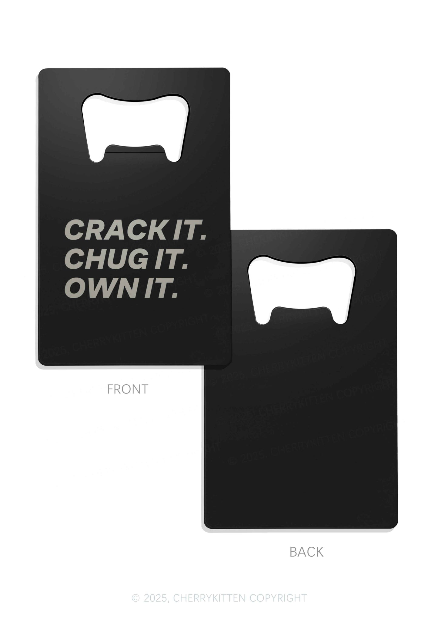 Crack Chug Own Y2K Credit Card Bottle Openers Cherrykitten
