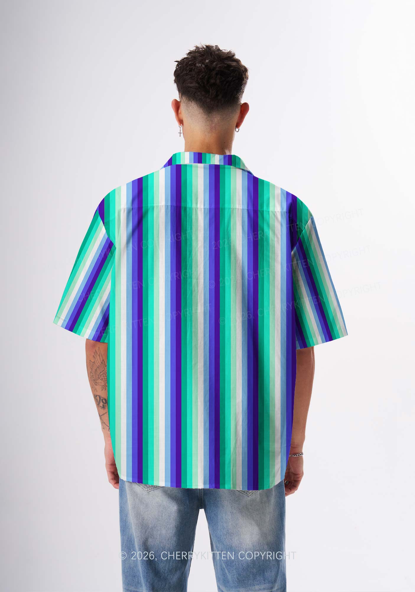 Gay Flag Pride Y2K Print Hawaiian Shirt Cherrykitten