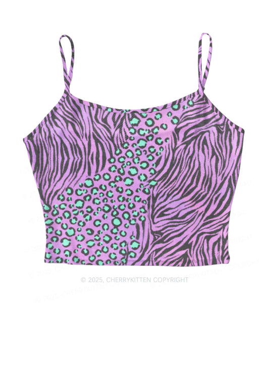 Lavender Zebra Y2K Mesh Cami Tank Cherrykitten