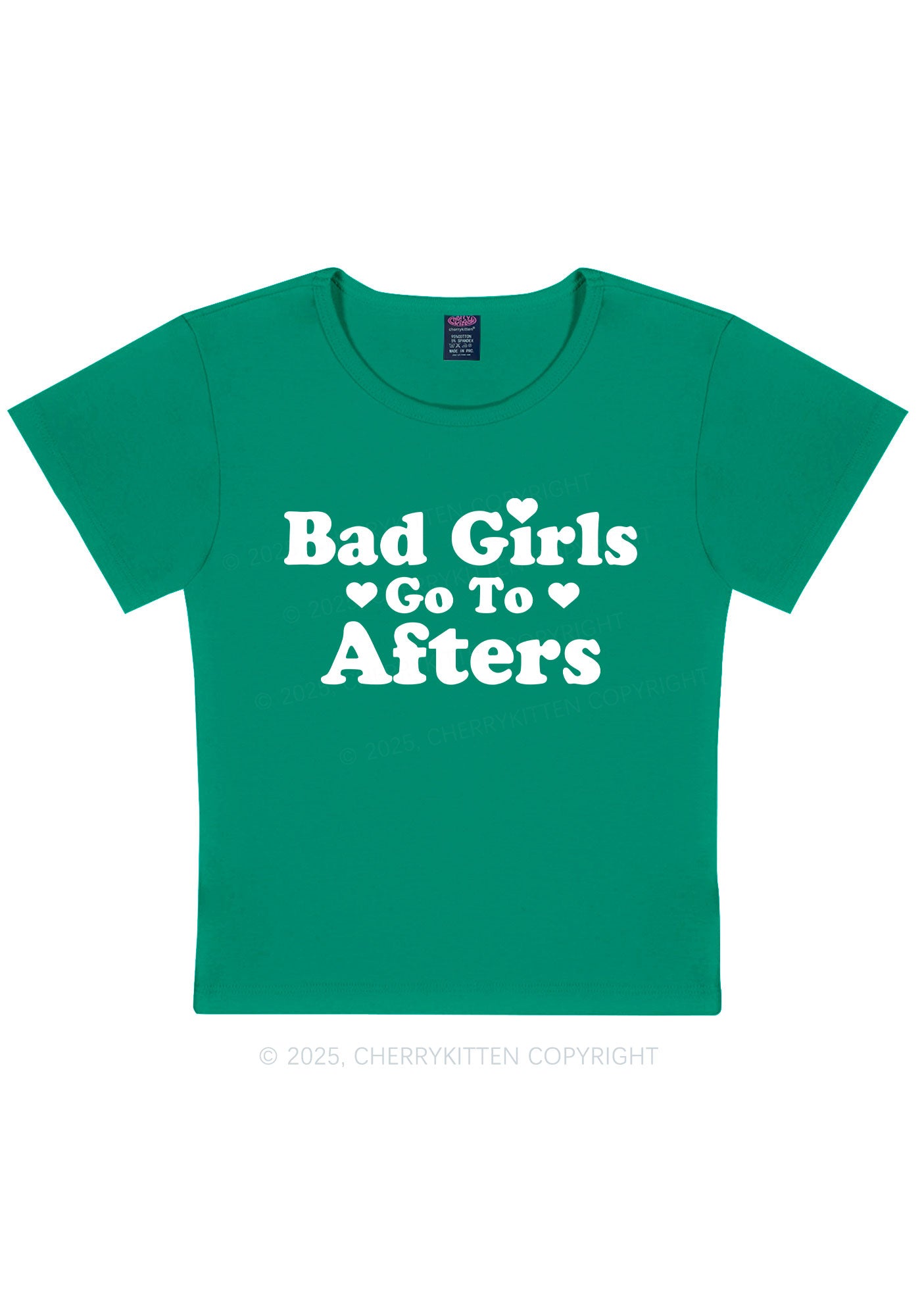 Bad Girls Go Afters Y2K Baby Tee Cherrykitten
