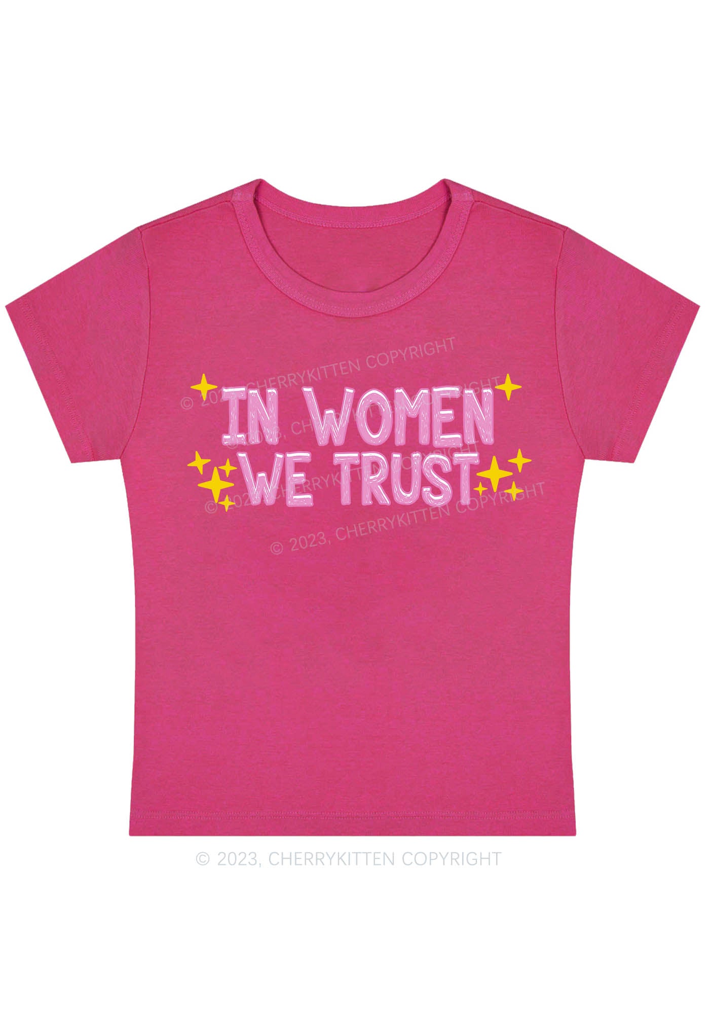 Curvy We Trust Women Baby Tee Cherrykitten