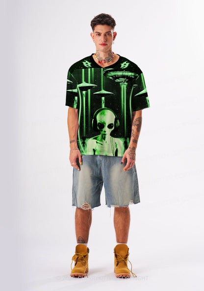Halloween Alien DJ Y2K Sport Jersey Shirts Cherrykitten