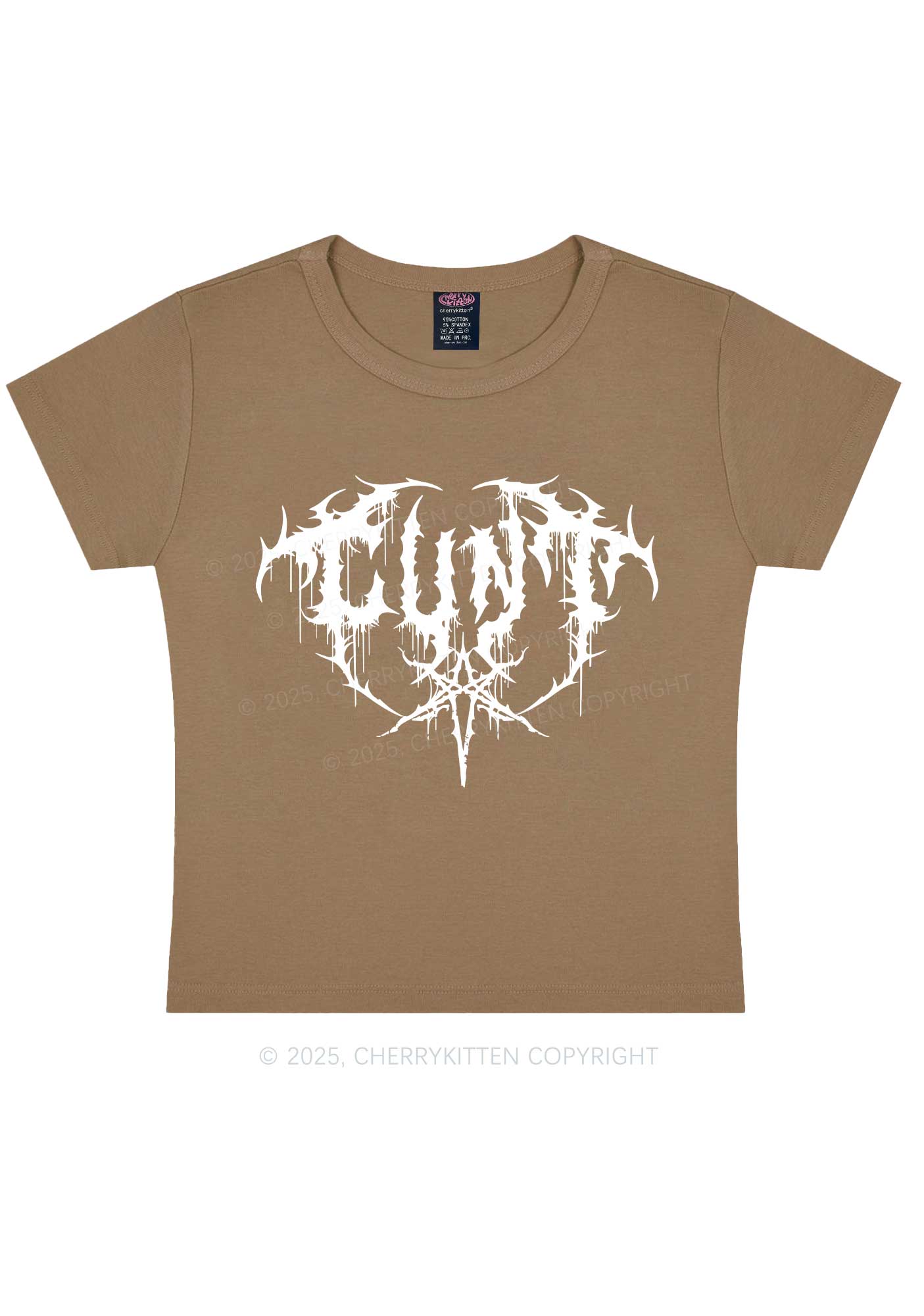 Halloween Punk Cxxt Y2K Baby Tee Cherrykitten