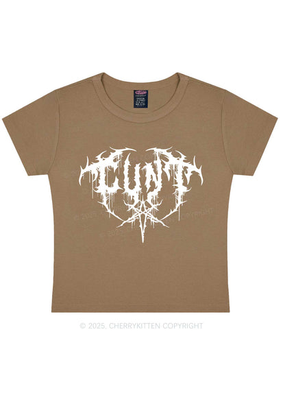 Halloween Punk Cxxt Y2K Baby Tee Cherrykitten