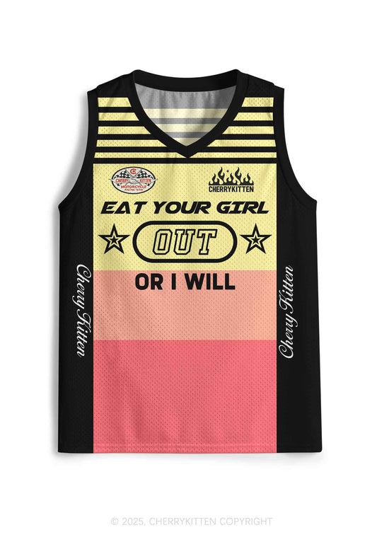 Custom Eat Your Girl Out Y2K Pride Sport Jersey Tank Cherrykitten