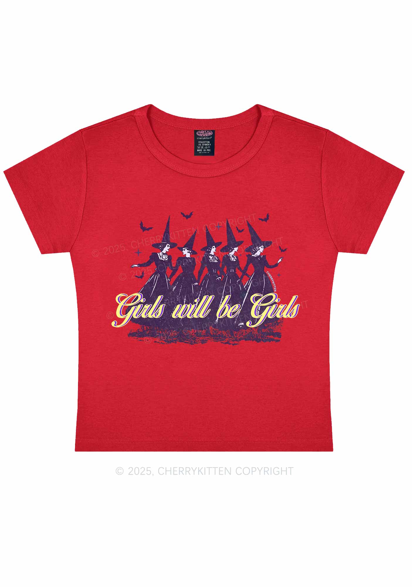 Halloween Witches Will Be Witches Y2K Baby Tee Cherrykitten
