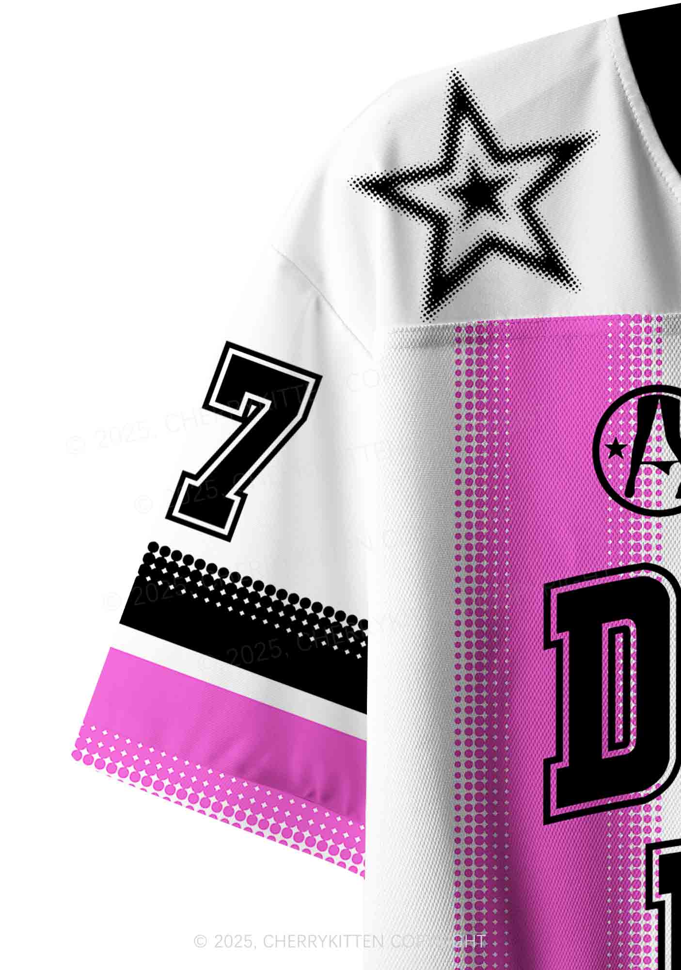 Custom Pink Dump Him Y2K Crop Sport Jersey Shirts Cherrykitten