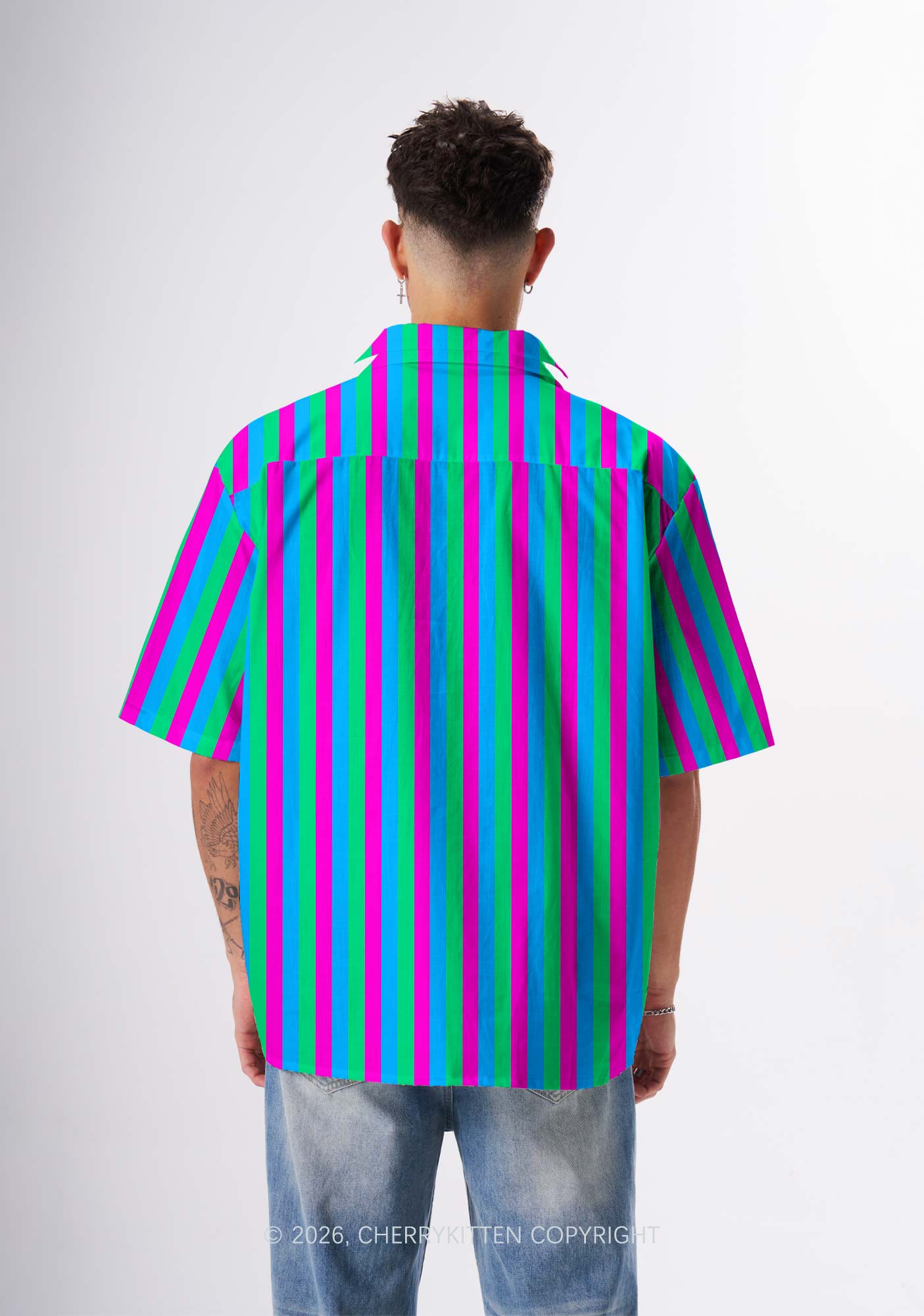 Polysexuality Flag Pride Y2K Print Shirt Cherrykitten