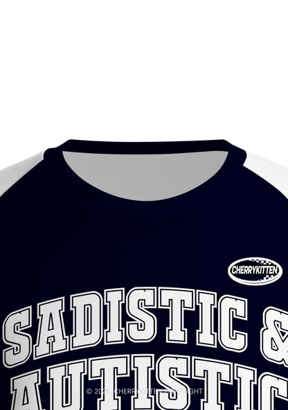 Sadistic And Autistic Y2K Football Jersey Shirts Cherrykitten