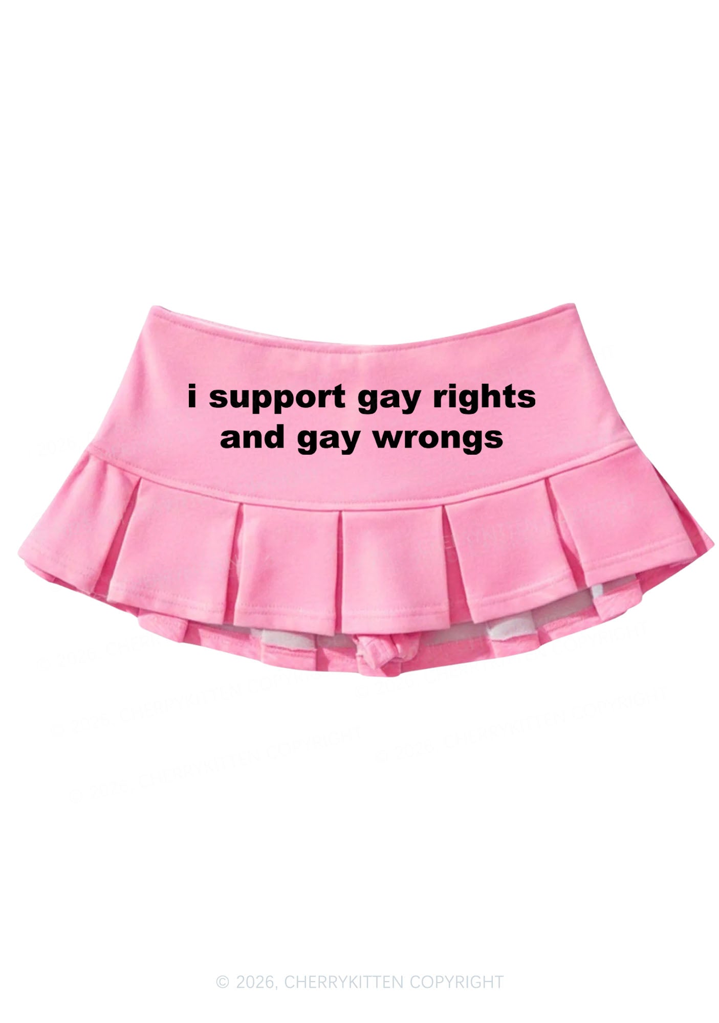 I Support Gay Rights Pride Y2K Mini Pleated Skirts Cherrykitten