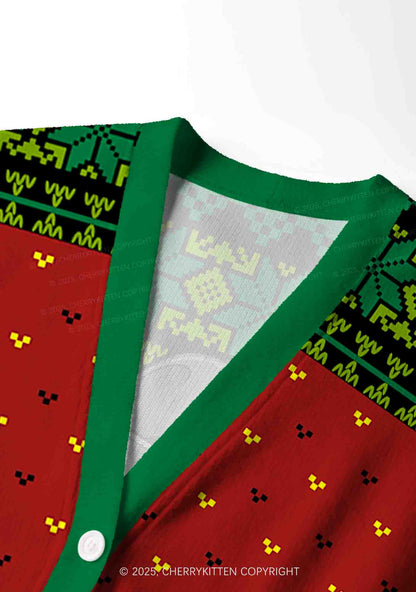 You've Yee'd Your Last Haw Partner Y2K Christmas Cardigan Knit Sweatshirt Cherrykitten