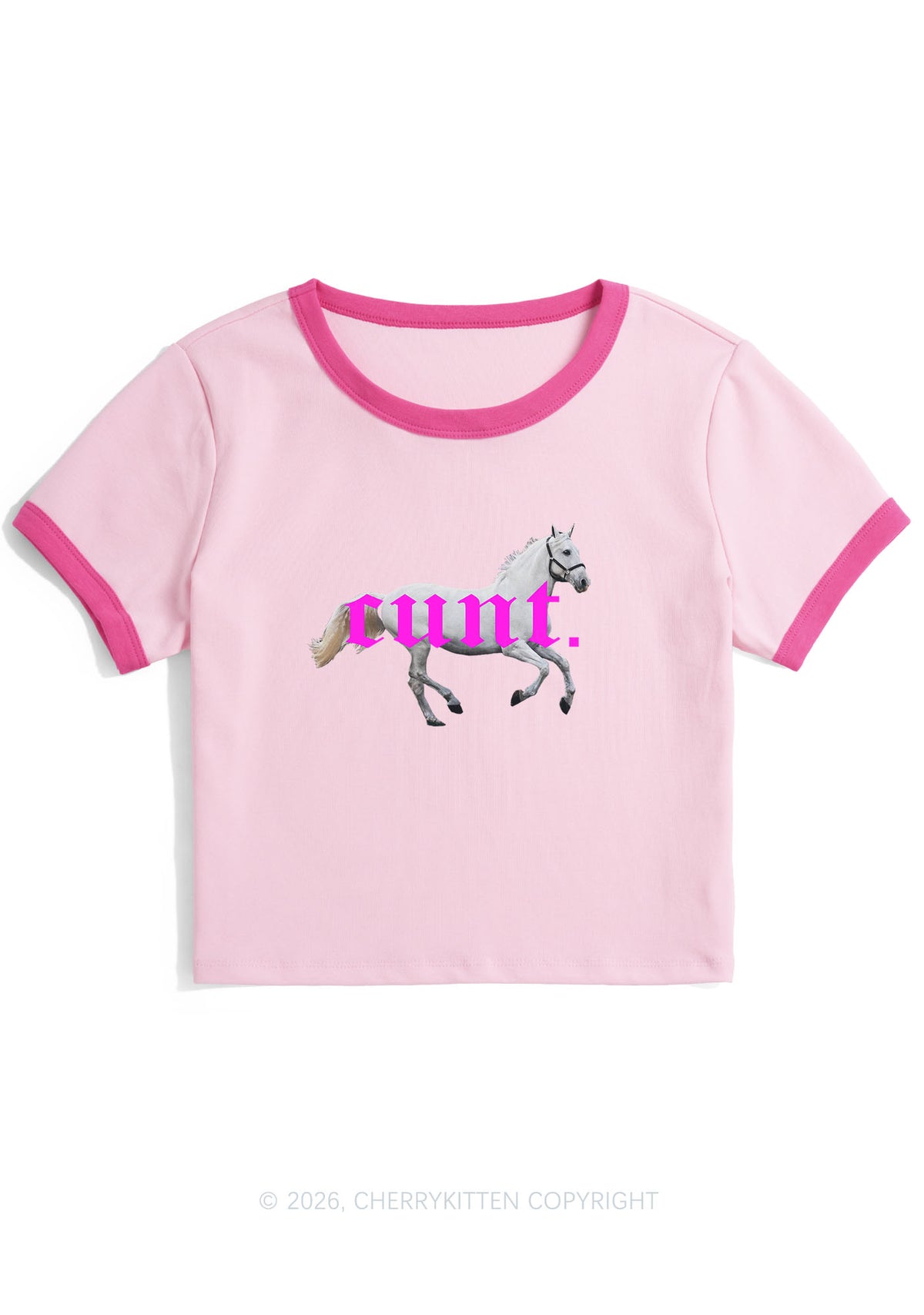Cxxt Horse Y2K Ringer Tee Cherrykitten