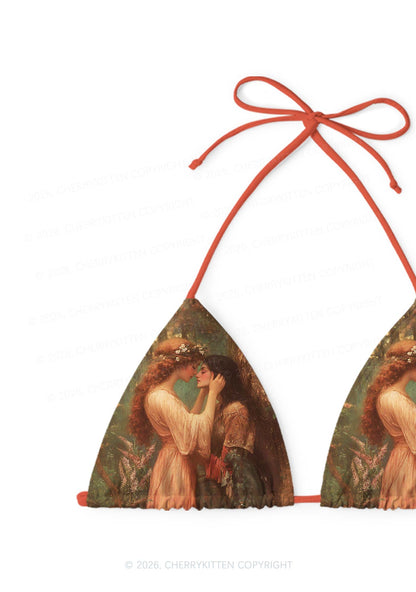 The Lesbians Pride Y2K Print Bikini Set Cherrykitten