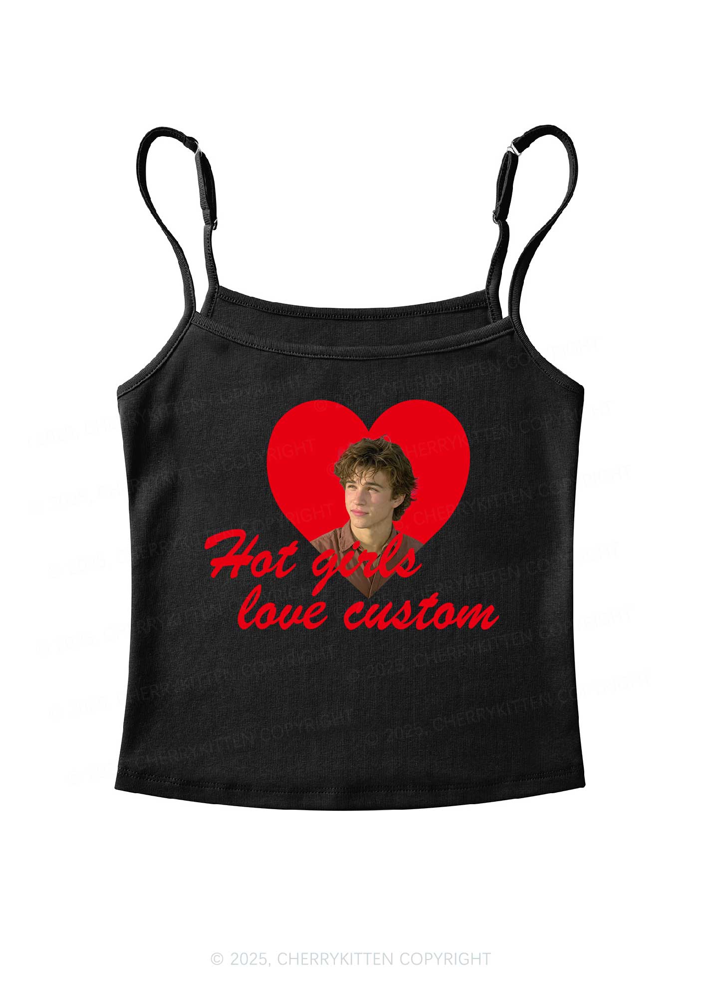 Hot Girl Custom Love Y2K Spaghetti Strap Cami Cherrykitten
