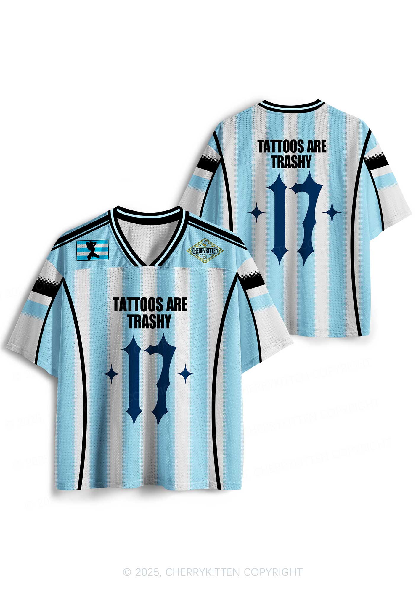Custom Tattoos Are Trashy Y2K Sport Jersey Shirts Cherrykitten