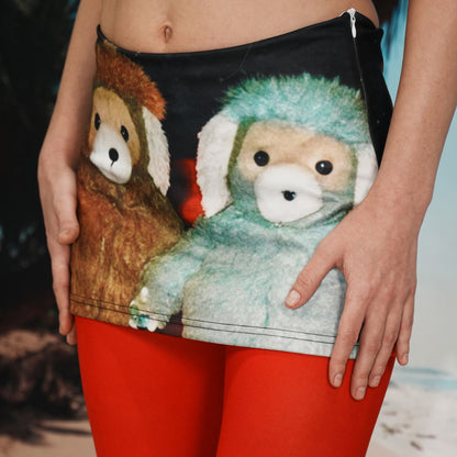 Bear Friends Y2K Print Mini Skirt Cherrykitten