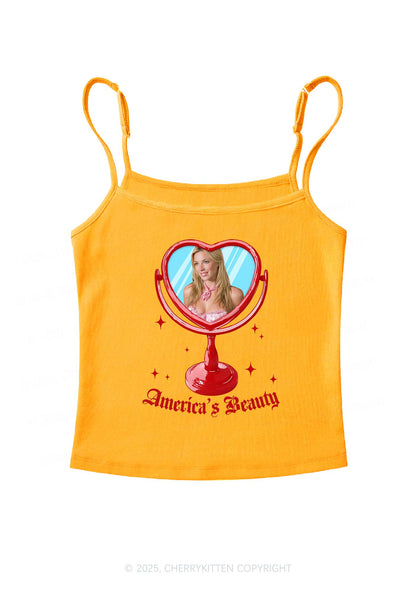 Custom Mirror Beauty Y2K Spaghetti Strap Cami Cherrykitten
