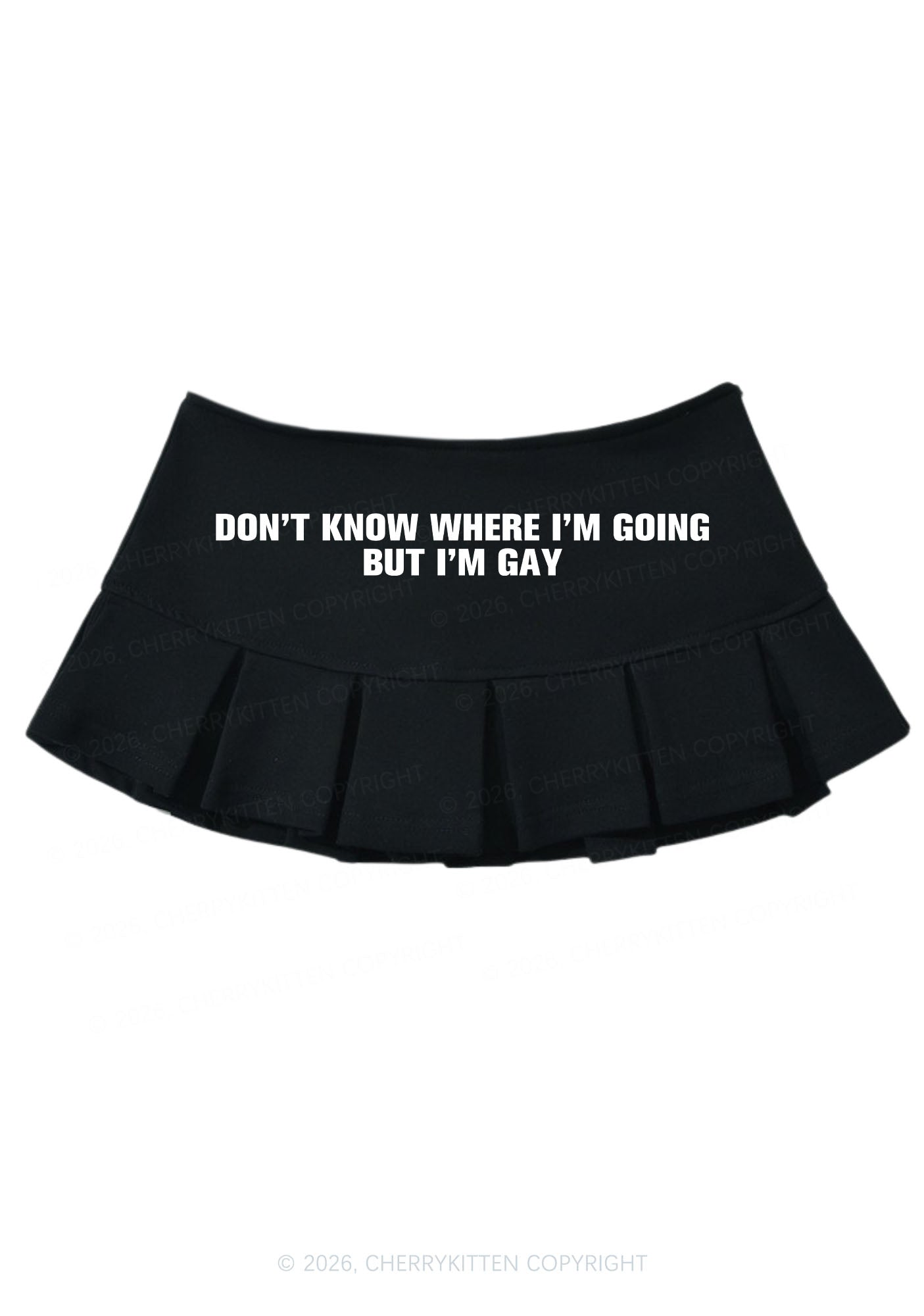 But Im Gay Pride Y2K Mini Pleated Skirts Cherrykitten