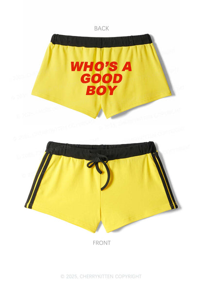 Whos A Good Boy Y2K Drawstring Mini Shorts Cherrykitten