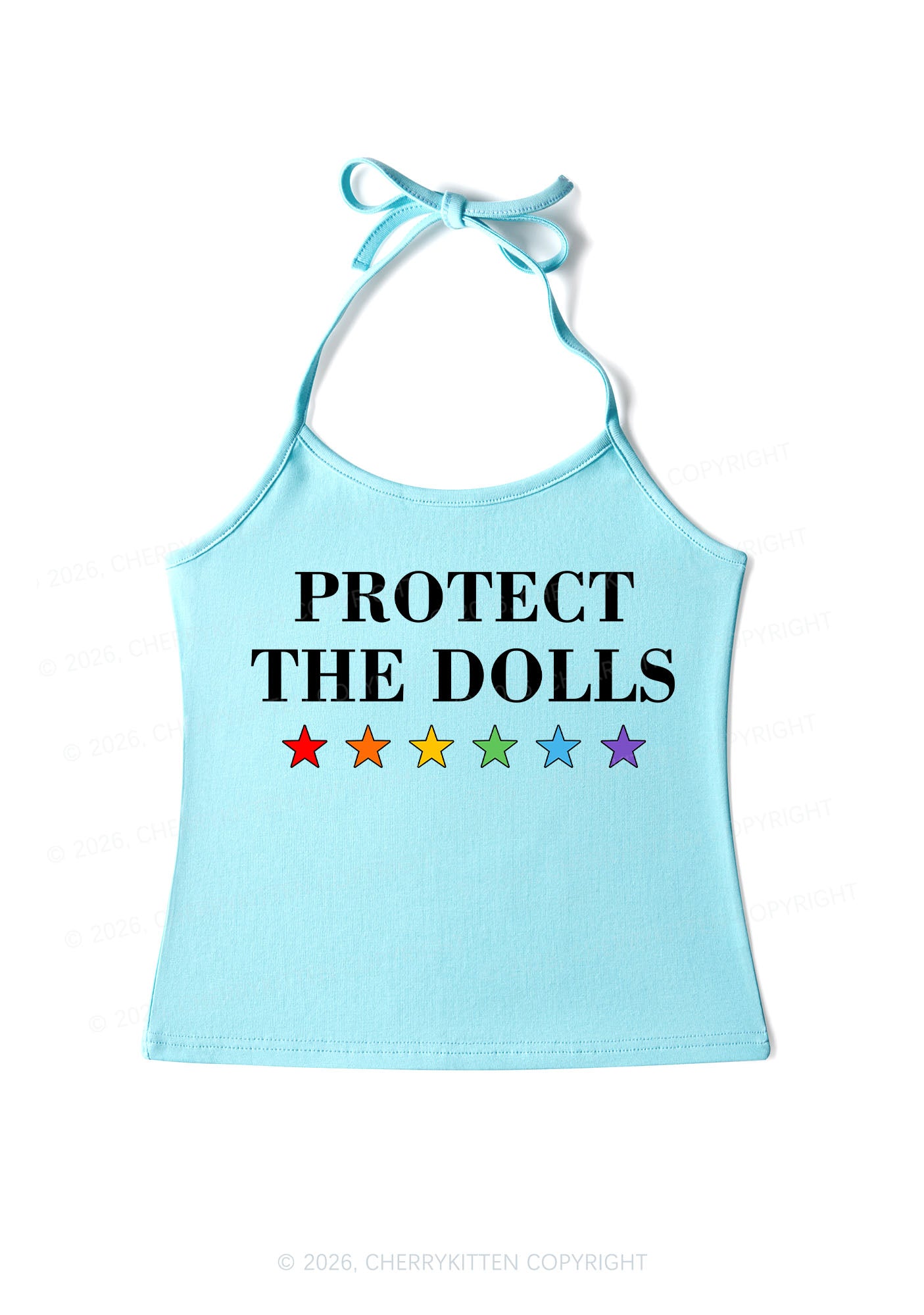 Protect The Dolls Pride Y2K Halter Neck Cami Cherrykitten