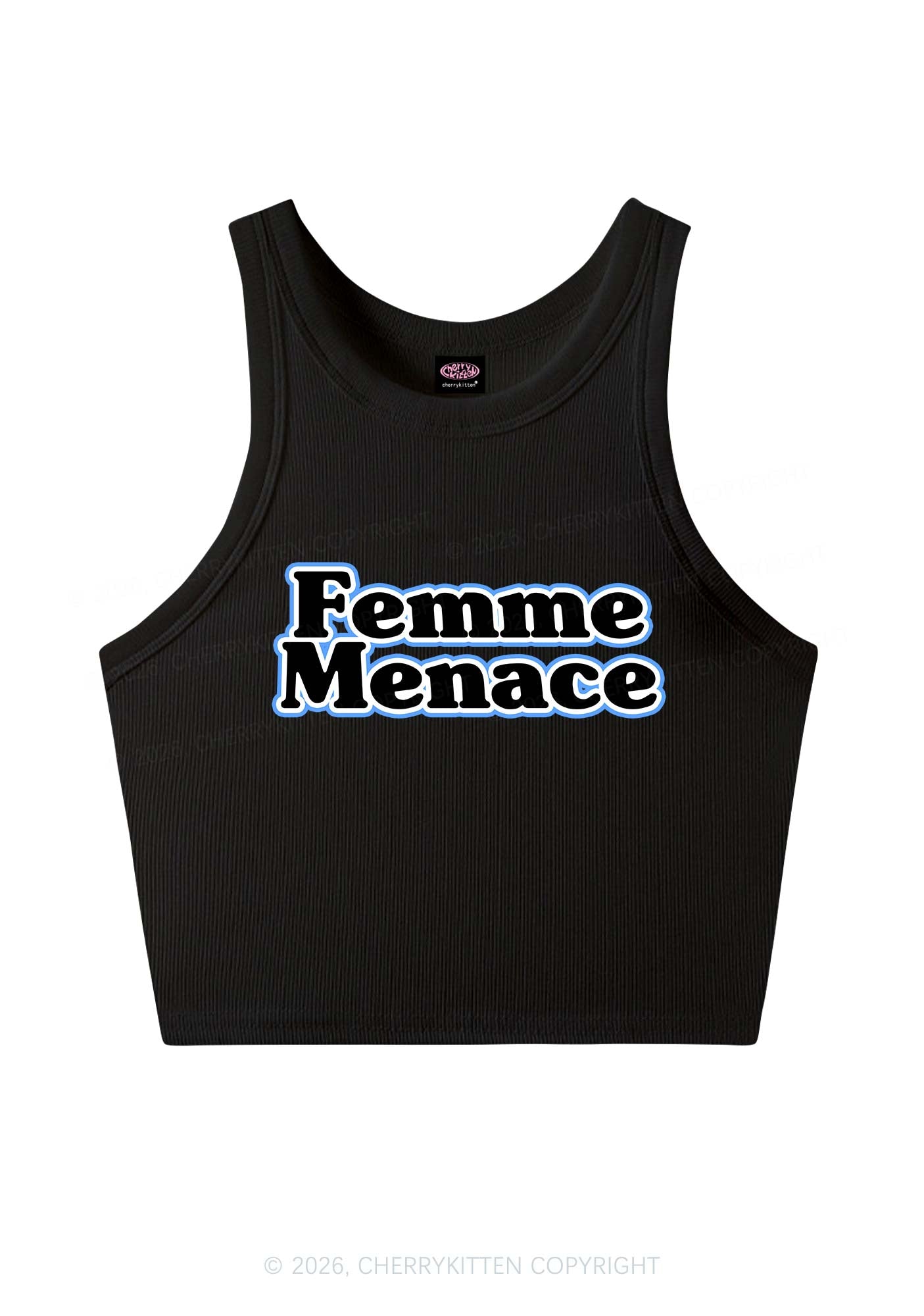 Femme Menace Pride Y2K Crop Tank Top Cherrykitten