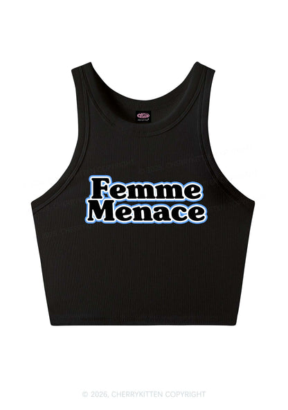 Femme Menace Pride Y2K Crop Tank Top Cherrykitten
