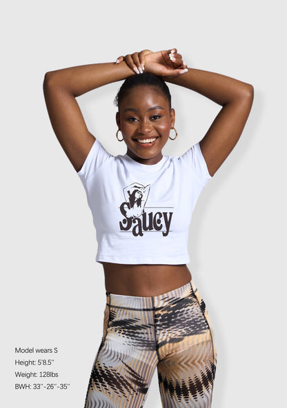 Saucy Girl Y2K Baby Tee