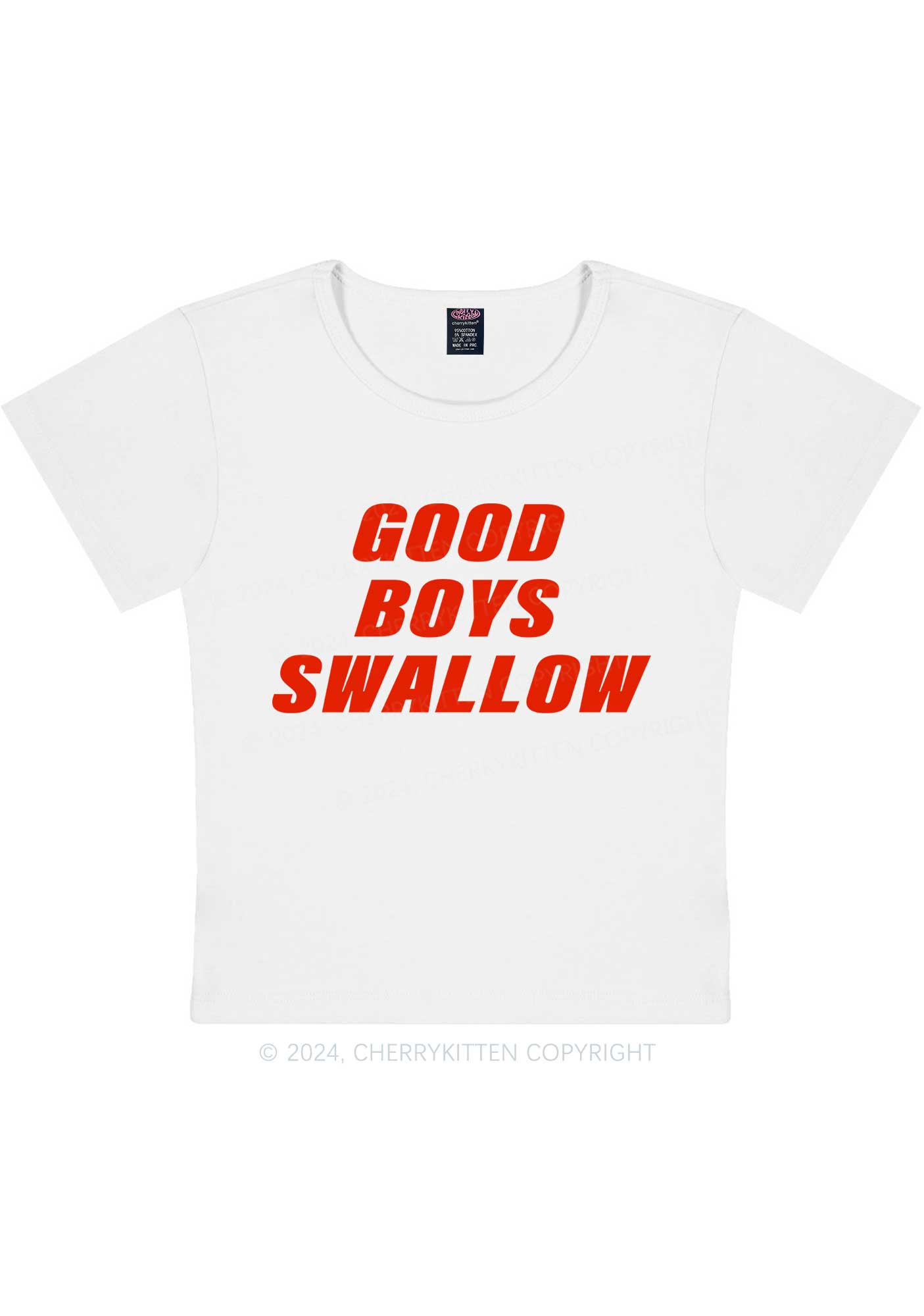 Good Boys Swallow Y2K Baby Tee Cherrykitten