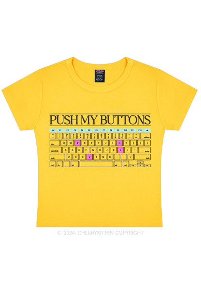 Push My Buttons Y2K Baby Tee Cherrykitten