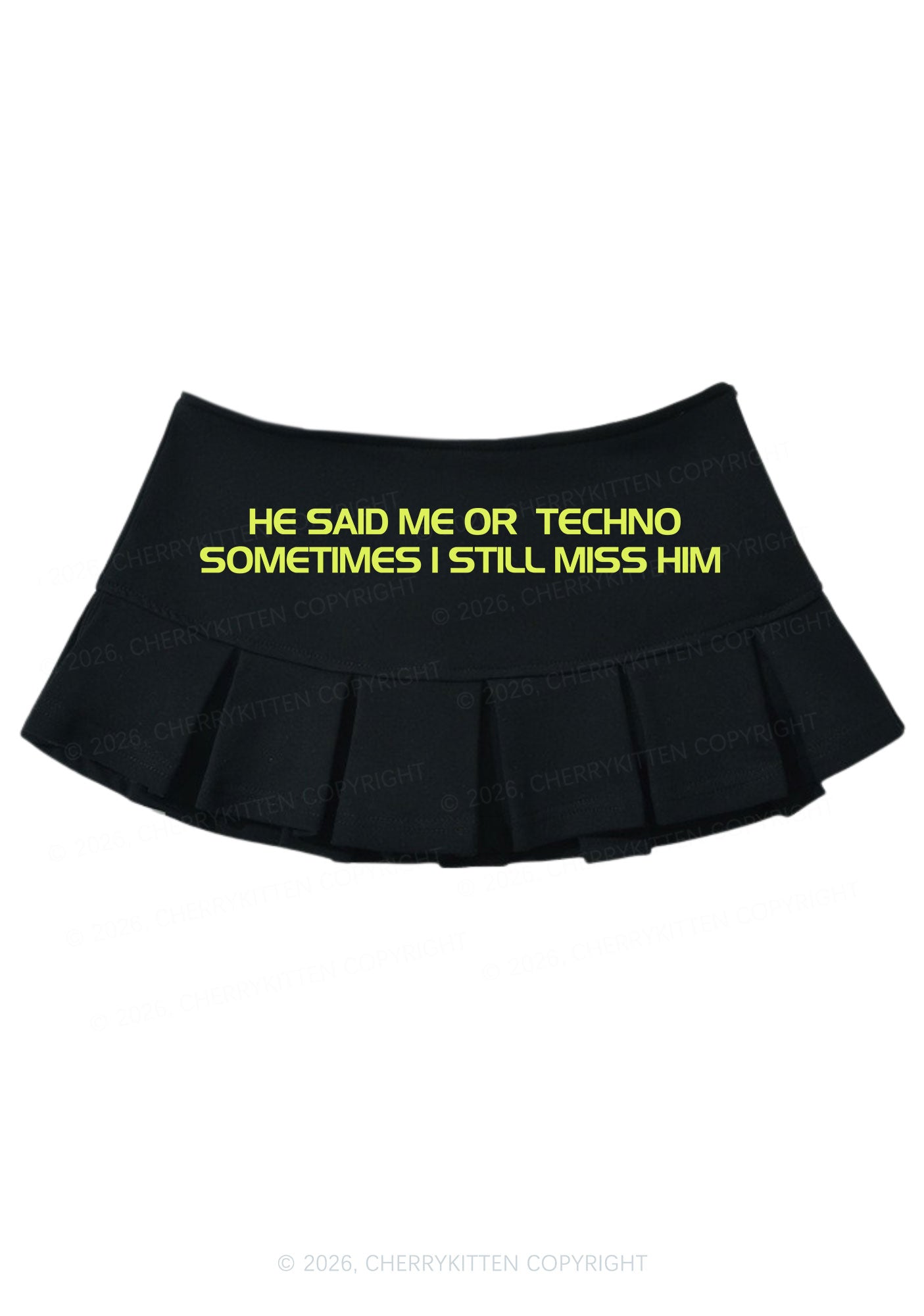 Me Or Techno Y2K Mini Pleated Skirts Cherrykitten