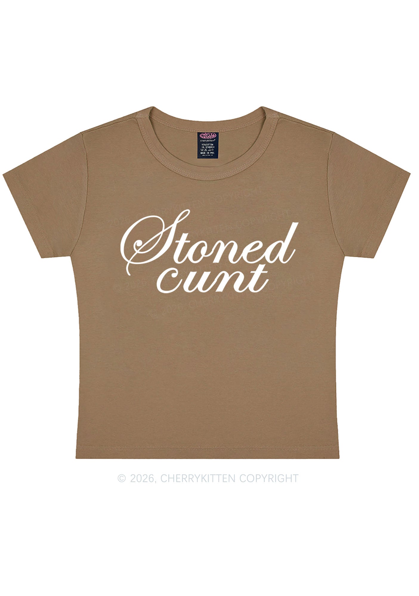 Stoned Cxxt Y2K Baby Tee Cherrykitten