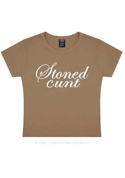 Stoned Cxxt Y2K Baby Tee Cherrykitten