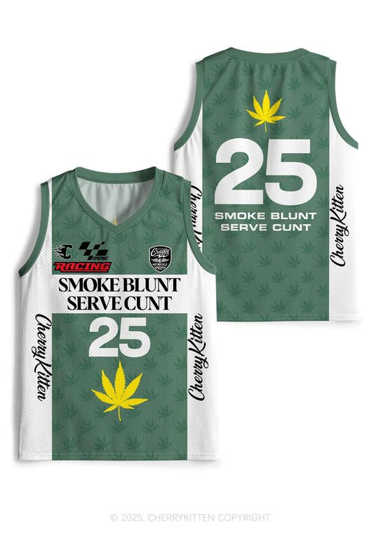 Custom Green Racing Smoke Blunt Y2K Sport Jersey Tank Cherrykitten