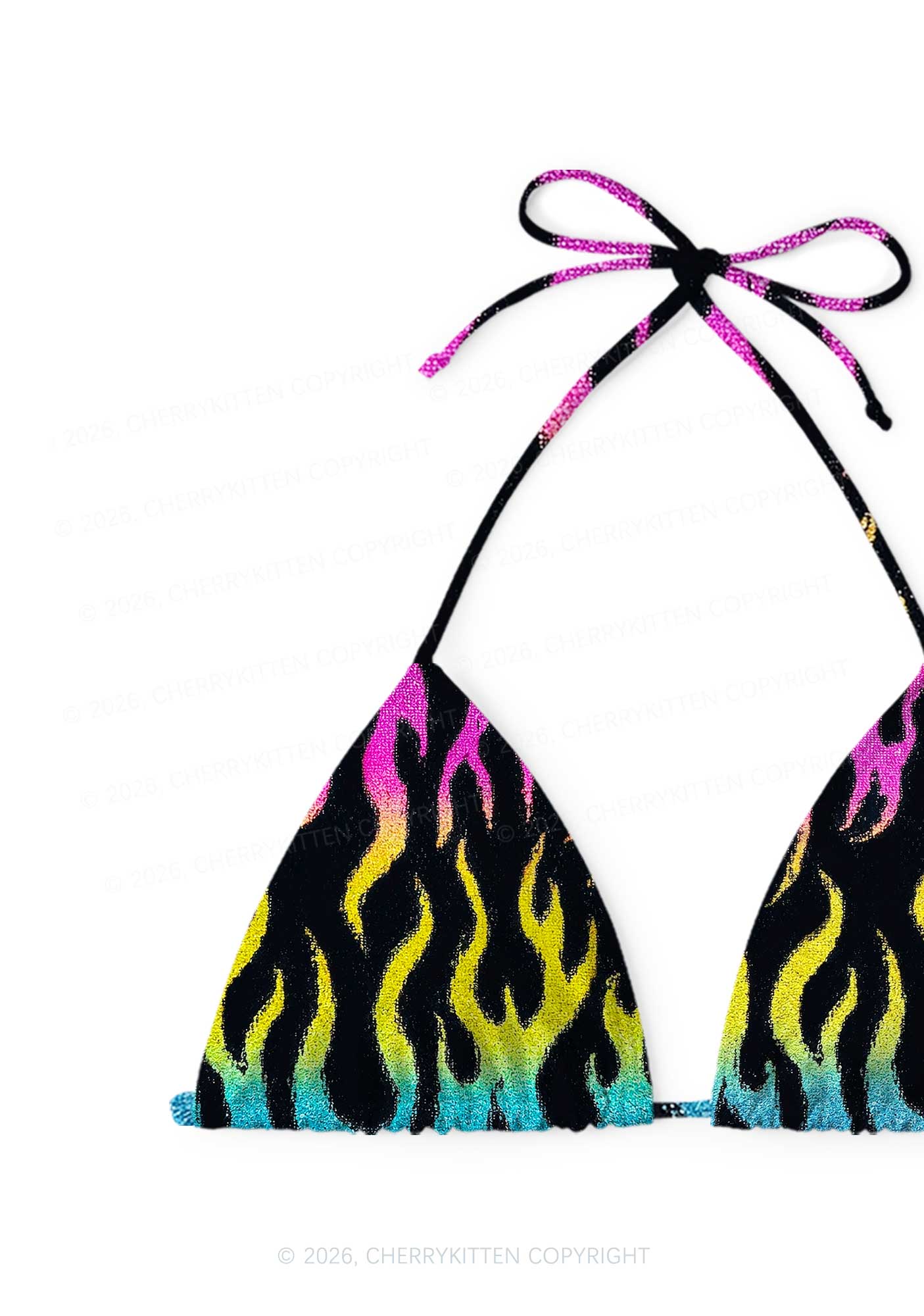 Pansexuality Flame Pride Y2K Print Bikini Set Cherrykitten