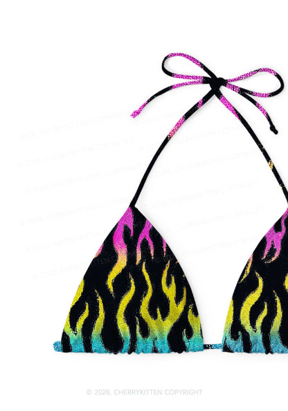 Pansexuality Flame Pride Y2K Print Bikini Set Cherrykitten